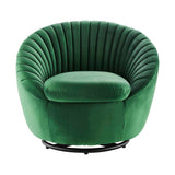 32 Inch Performance Velvet Swivel Chair