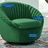 32 Inch Performance Velvet Swivel Chair