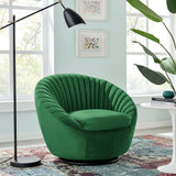 32 Inch Performance Velvet Swivel Chair