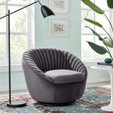 32 Inch Performance Velvet Swivel Chair