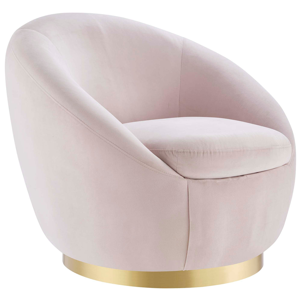 32 Inch Buttercup Performance Velvet Swivel Accent Chair with Gold Metal Base