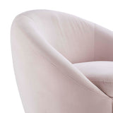 32 Inch Buttercup Performance Velvet Swivel Accent Chair with Gold Metal Base