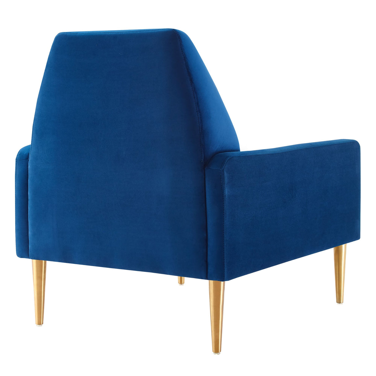 29 Inch Performance Velvet Armchair with Gold Stainless Steel Legs