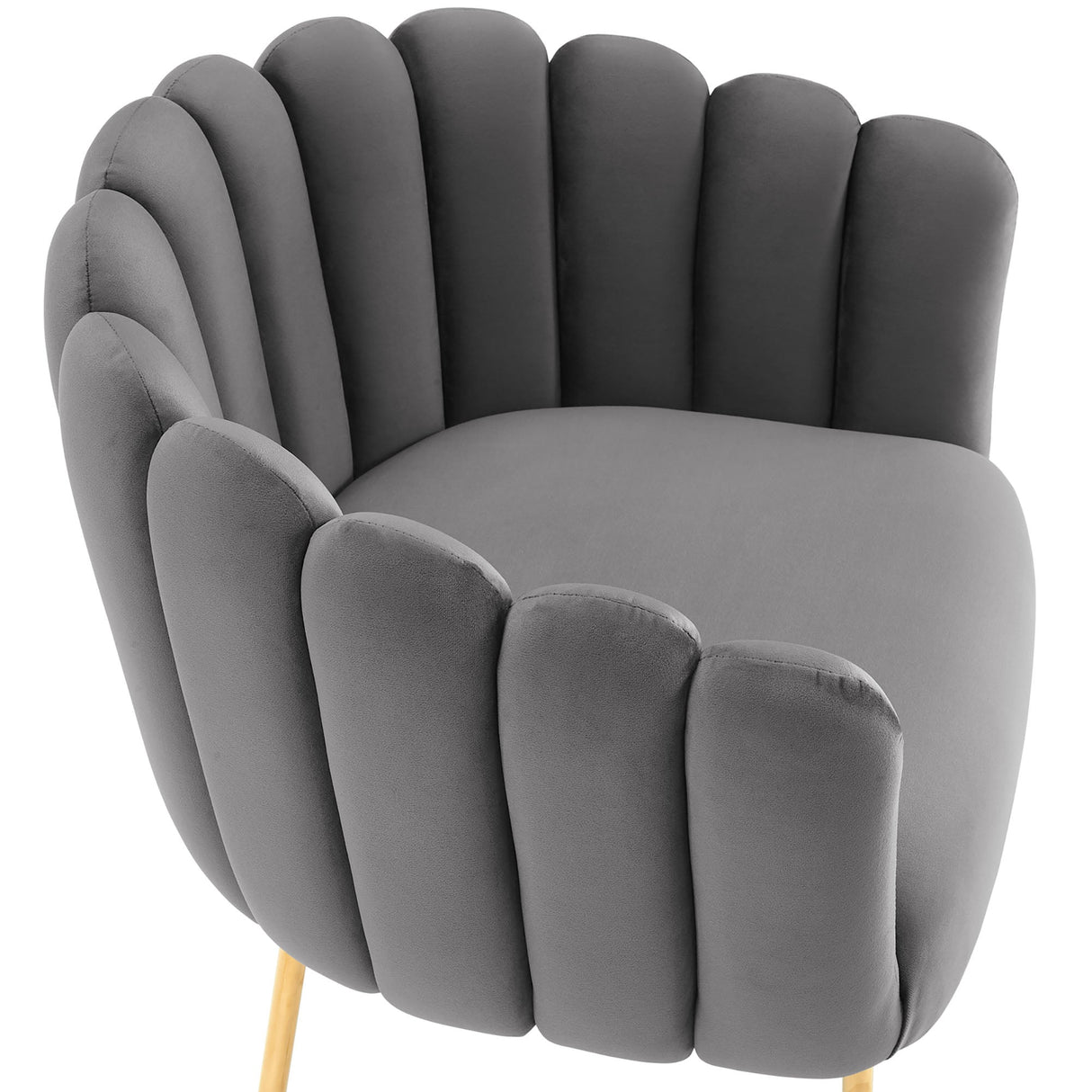 23 Inch Channel Tufted Performance Velvet Armchair