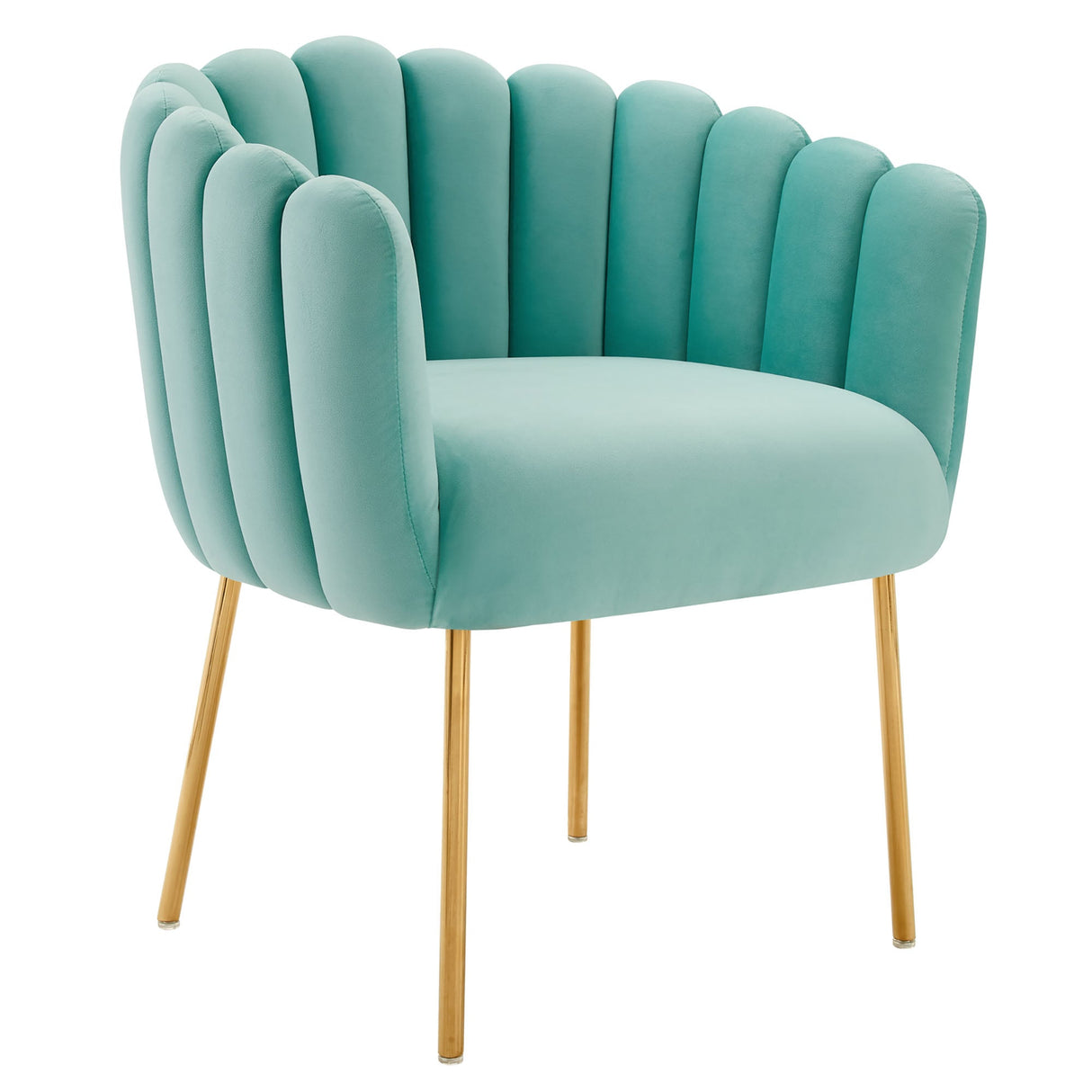 23 Inch Channel Tufted Performance Velvet Armchair