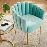 23 Inch Channel Tufted Performance Velvet Armchair