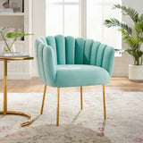 23 Inch Channel Tufted Performance Velvet Armchair