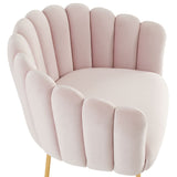 23 Inch Channel Tufted Performance Velvet Armchair