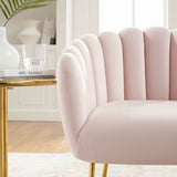 23 Inch Channel Tufted Performance Velvet Armchair