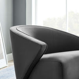 31 Inch Performance Velvet Armchair with Brushed Gold Legs