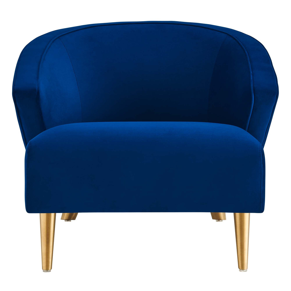 31 Inch Performance Velvet Armchair with Brushed Gold Legs