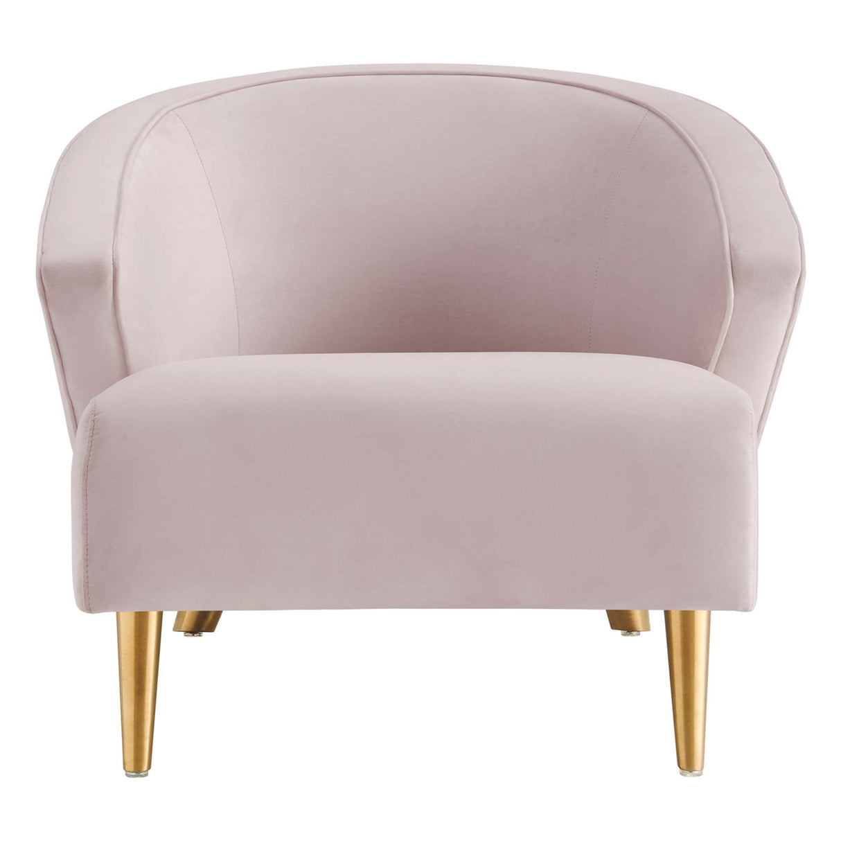 31 Inch Performance Velvet Armchair with Brushed Gold Legs