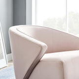31 Inch Performance Velvet Armchair with Brushed Gold Legs