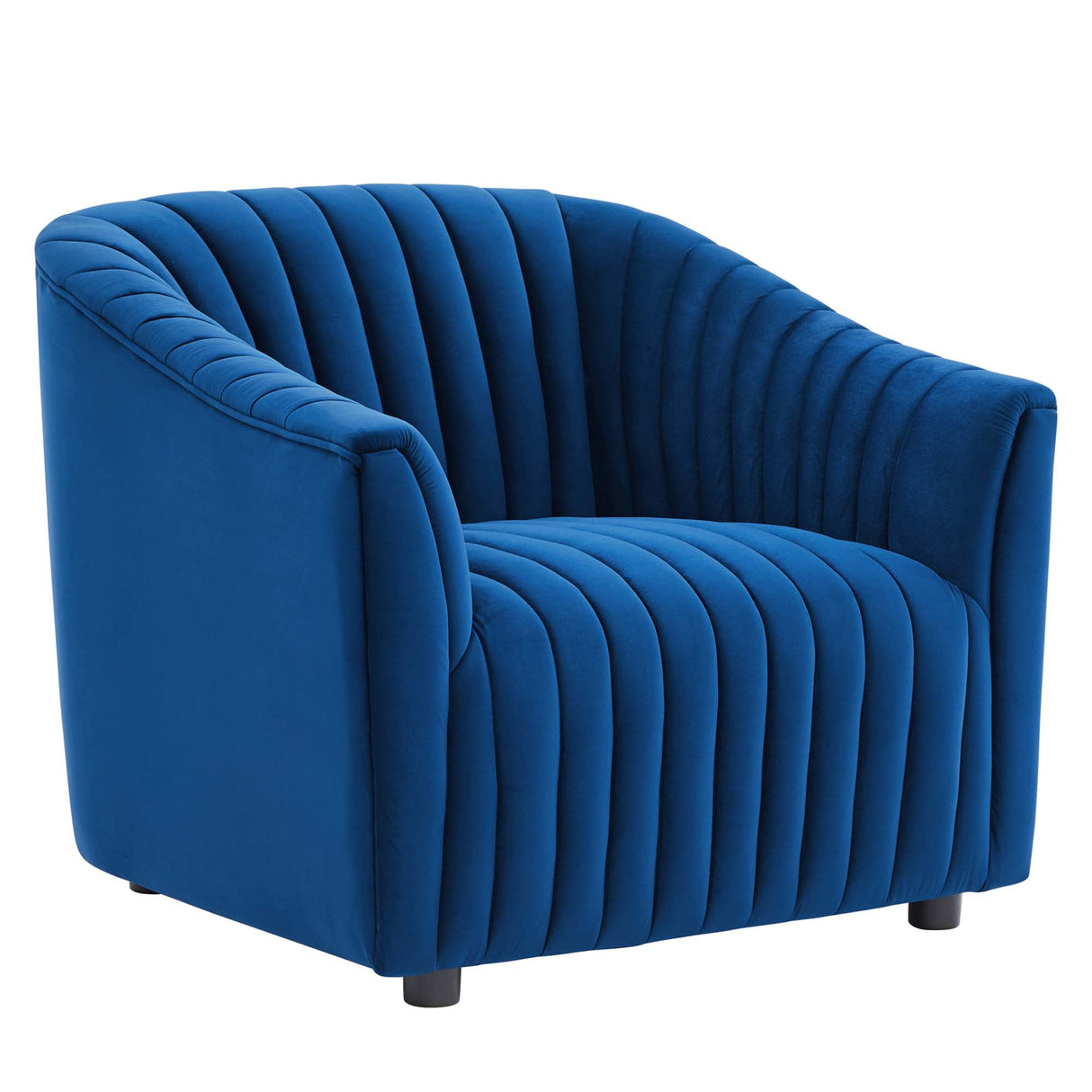 36 Inch Channel Tufted Performance Velvet Armchair