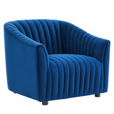 36 Inch Channel Tufted Performance Velvet Armchair