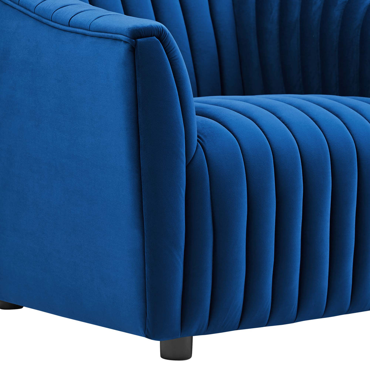 36 Inch Channel Tufted Performance Velvet Armchair