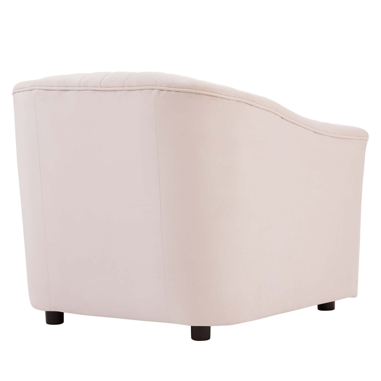 36 Inch Channel Tufted Performance Velvet Armchair