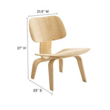 22 Inch Mid-Century Molded Plywood Lounge Chair