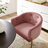 26 Inch Tufted Performance Velvet Accent Chair Set of 2