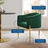 26 Inch Tufted Performance Velvet Accent Chair Set of 2