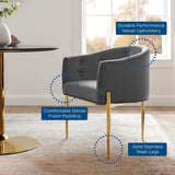 26 Inch Tufted Performance Velvet Accent Chair Set of 2