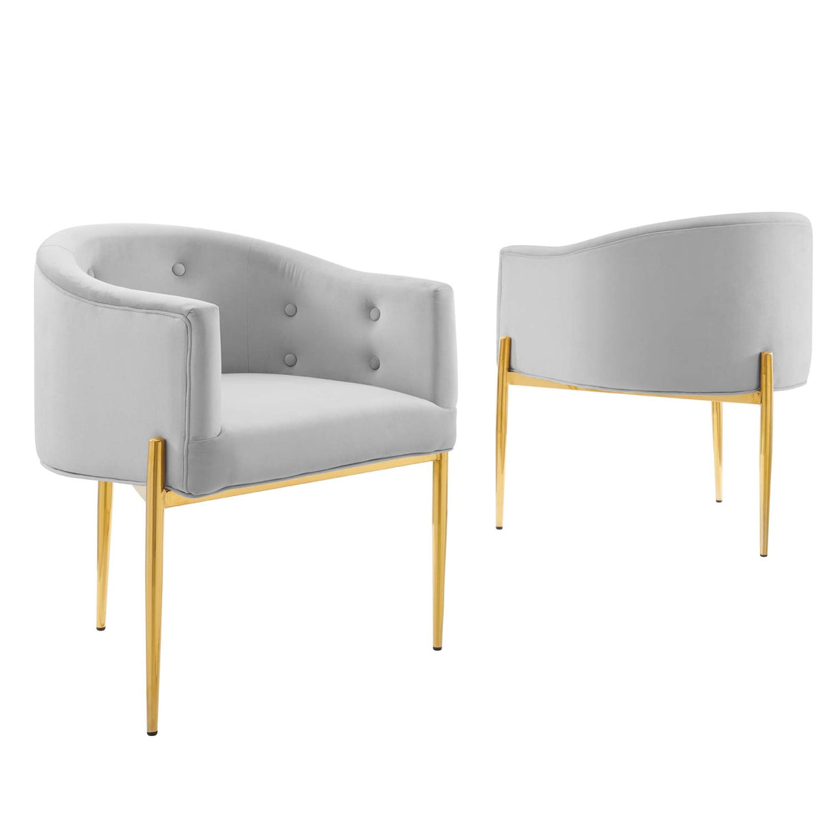 26 Inch Tufted Performance Velvet Accent Chair Set of 2
