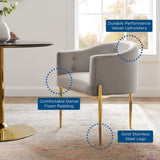 26 Inch Tufted Performance Velvet Accent Chair Set of 2
