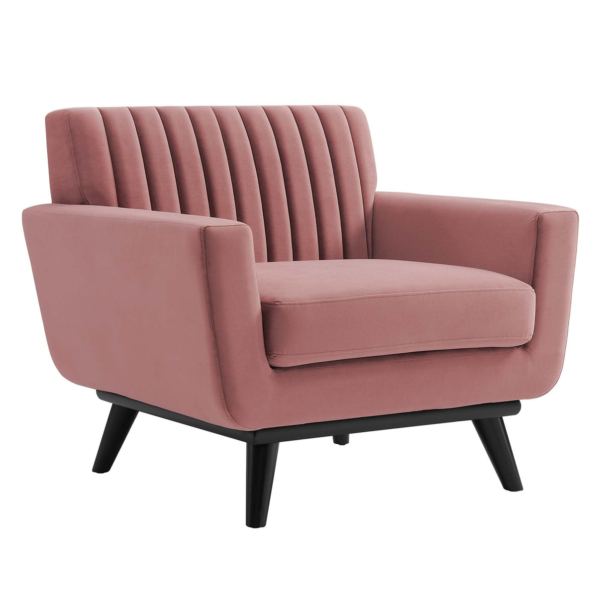 36 Inch Channel Tufted Performance Velvet Armchair