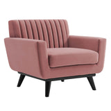 36 Inch Channel Tufted Performance Velvet Armchair
