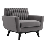 36 Inch Channel Tufted Performance Velvet Armchair