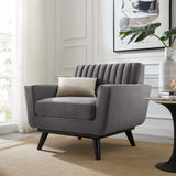 36 Inch Channel Tufted Performance Velvet Armchair