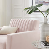 36 Inch Channel Tufted Performance Velvet Armchair