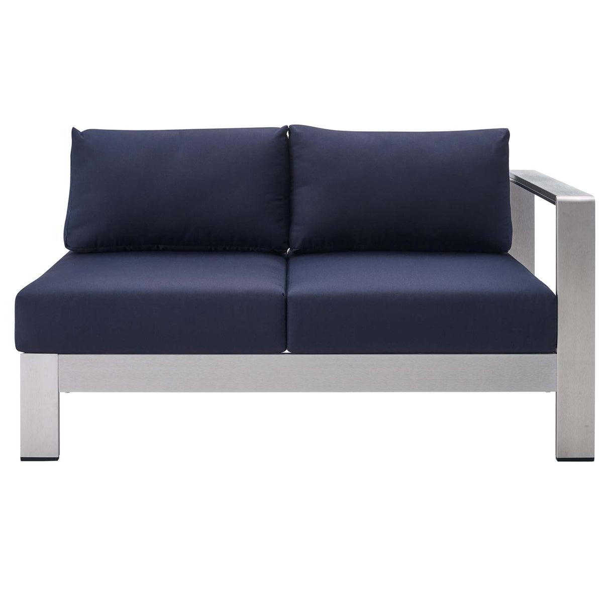 8-Piece Aluminum Outdoor Sectional Sofa Set with Removable Cushions and Modular Design