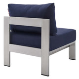 8-Piece Aluminum Outdoor Sectional Sofa Set with Removable Cushions and Modular Design