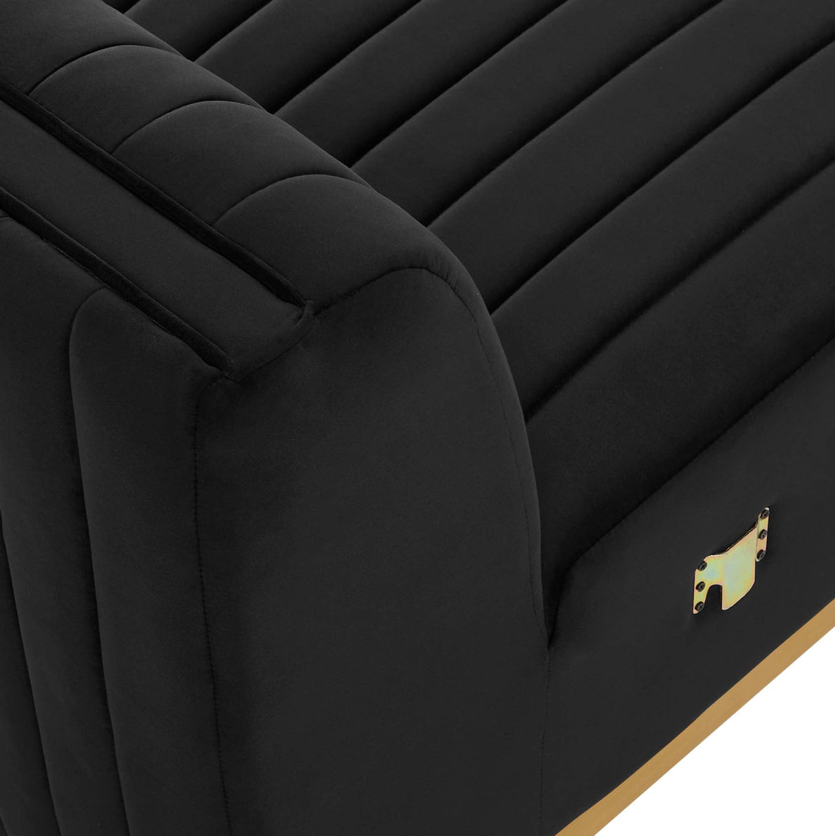 Channel Tufted Performance Velvet Upholstered Armless Chair 36 Inch