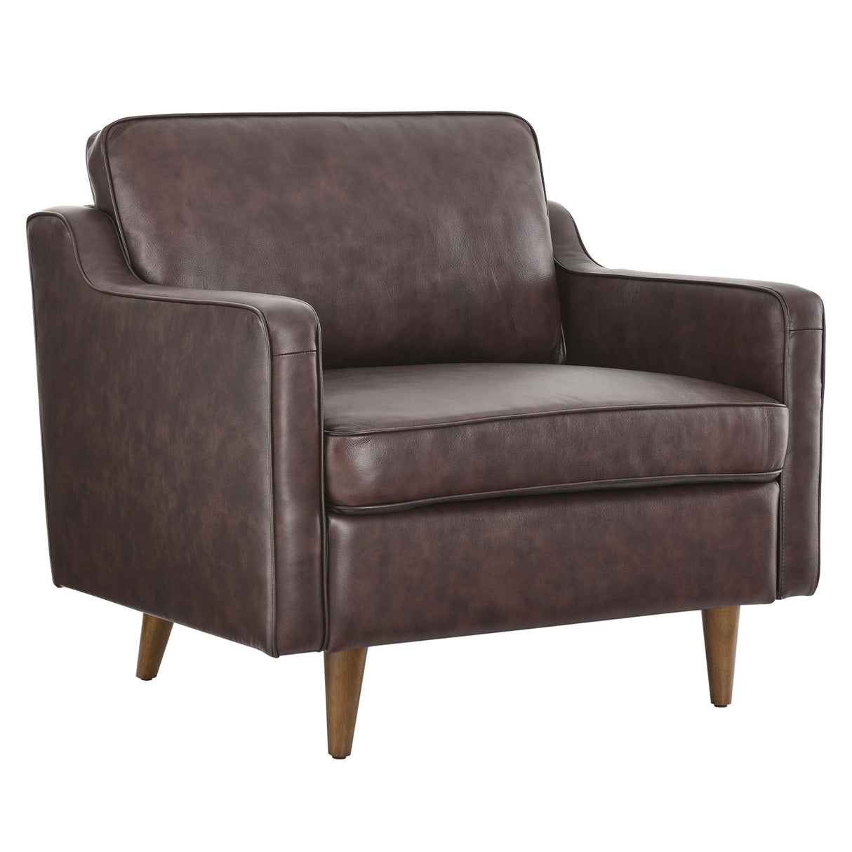36 Inch Genuine Top-Grain Leather Accent Armchair