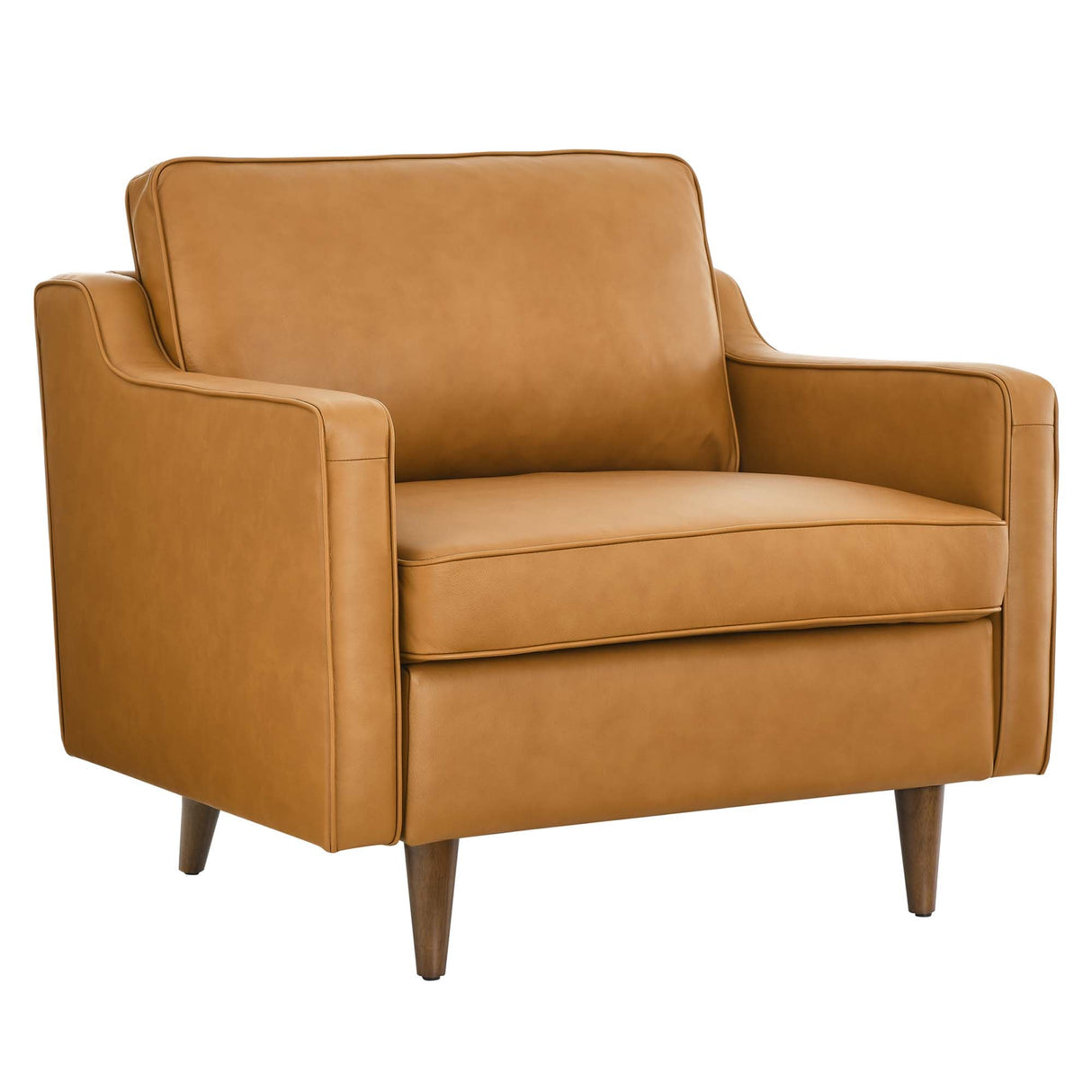 36 Inch Genuine Top-Grain Leather Accent Armchair