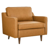 36 Inch Genuine Top-Grain Leather Accent Armchair