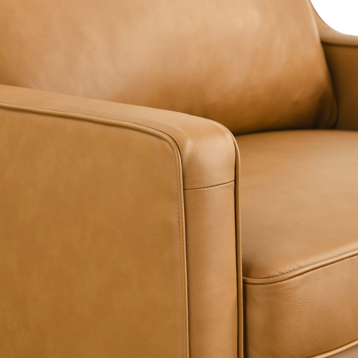 36 Inch Genuine Top-Grain Leather Accent Armchair