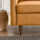 36 Inch Genuine Top-Grain Leather Accent Armchair
