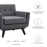 36 Inch Performance Velvet Armchair