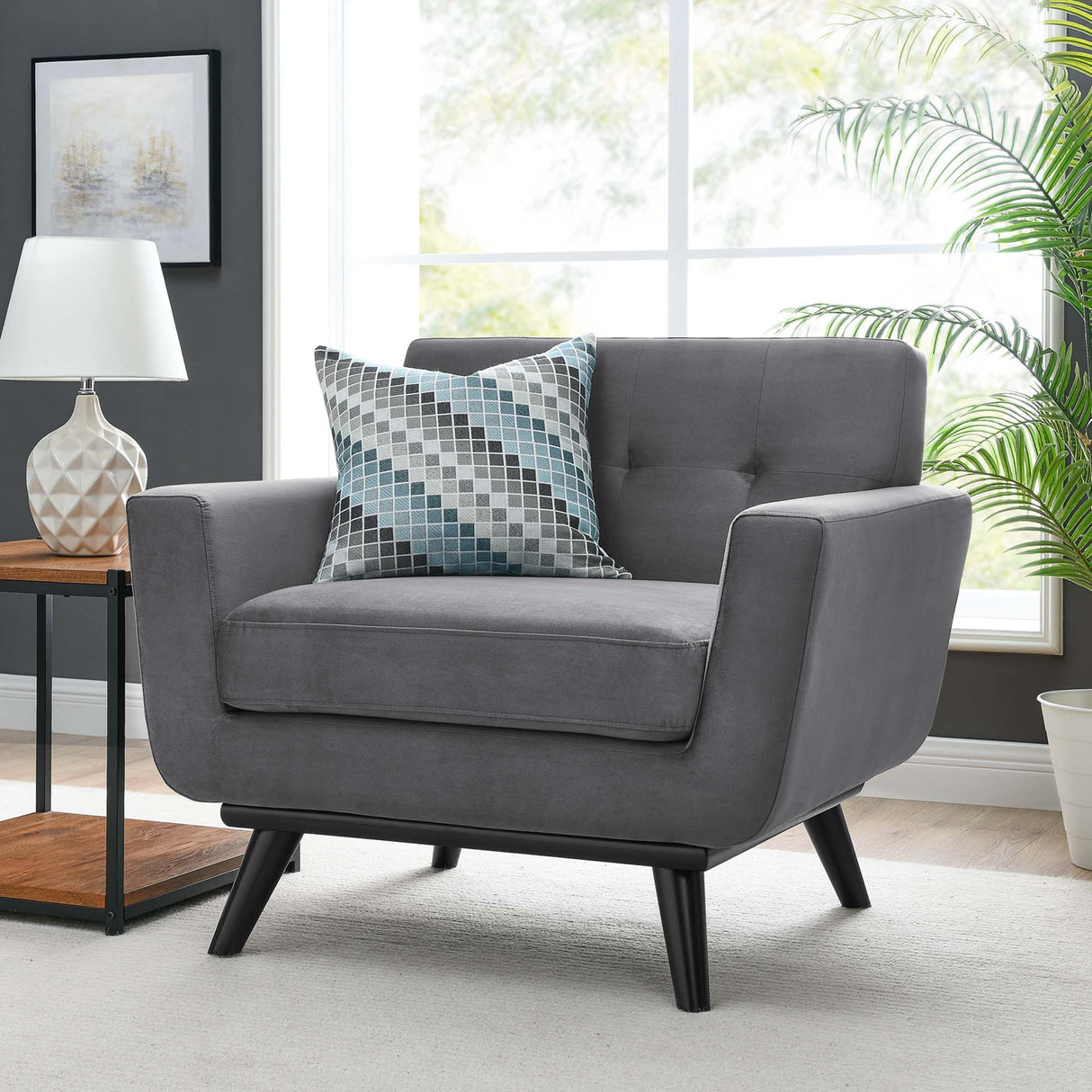 36 Inch Performance Velvet Armchair