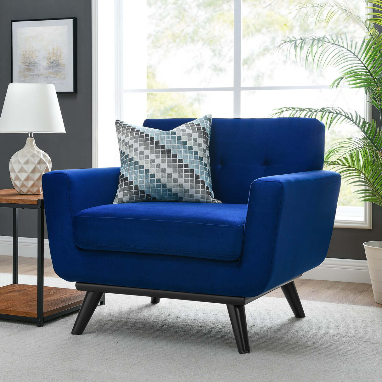 36 Inch Performance Velvet Armchair