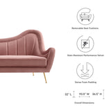 Victorian Channel Tufted Performance Velvet Sofa
