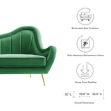 Victorian Channel Tufted Performance Velvet Sofa