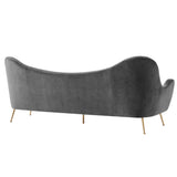 Victorian Channel Tufted Performance Velvet Sofa