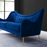 Victorian Channel Tufted Performance Velvet Sofa