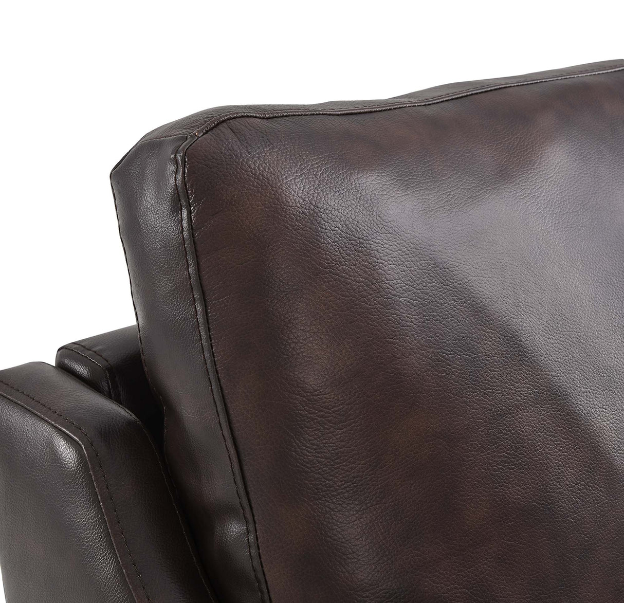 28 Inch Mid-Century Modern Top-Grain Leather Armchair