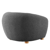 43 Inch Boucle Fabric Armchair in Charcoal