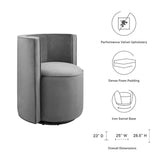 25 Inch Della Mid-Century Modern Performance Velvet Swivel Accent Chair